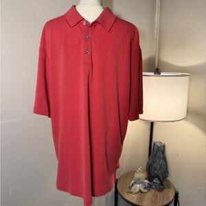 Tommy Bahama Men’s XL Red Striped Polo Shirt Modal Blend Soft Casual Golf Resort